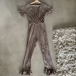 Michael Stars Olive Ruffle Jumpsuit XS